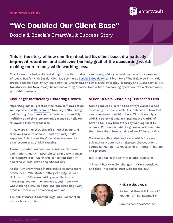 “We Doubled Our Client Base with SmartVault:” Boscia & Boscia’s Success Story