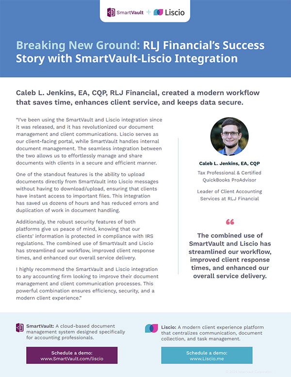 Breaking New Ground: RLJ Financial’s Success Story with SmartVault-Liscio Integration